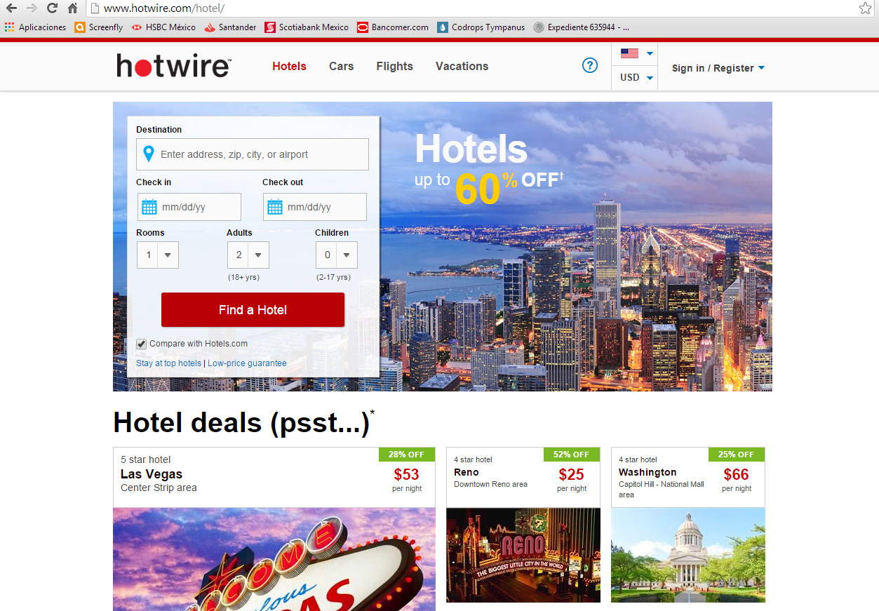 Hotwire.com promete ahorros hasta del 60% en tus reservaciones de hotel, pero; ¿realmente cumple con ello?
