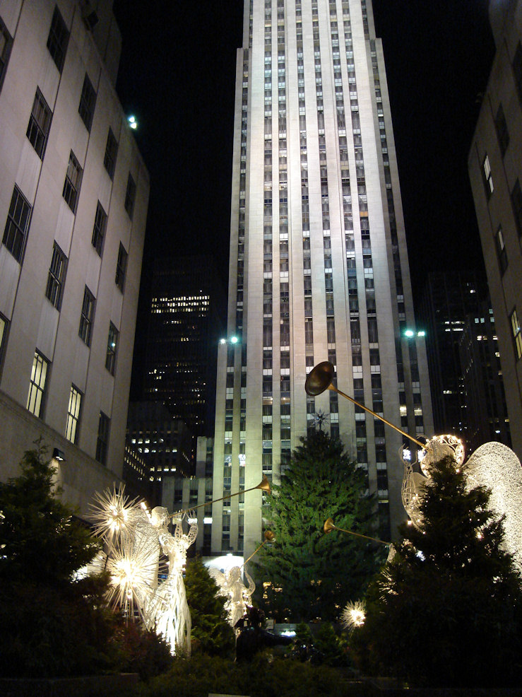 Rockefeller Center preparándose para Navidad
