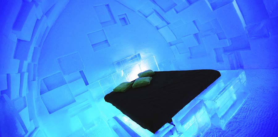 Si quieres pasar una noche en algún hotel de hielo como el Hotel de Glace en Canada, conocer Minus 5 puede ser un excelente entrenamiento